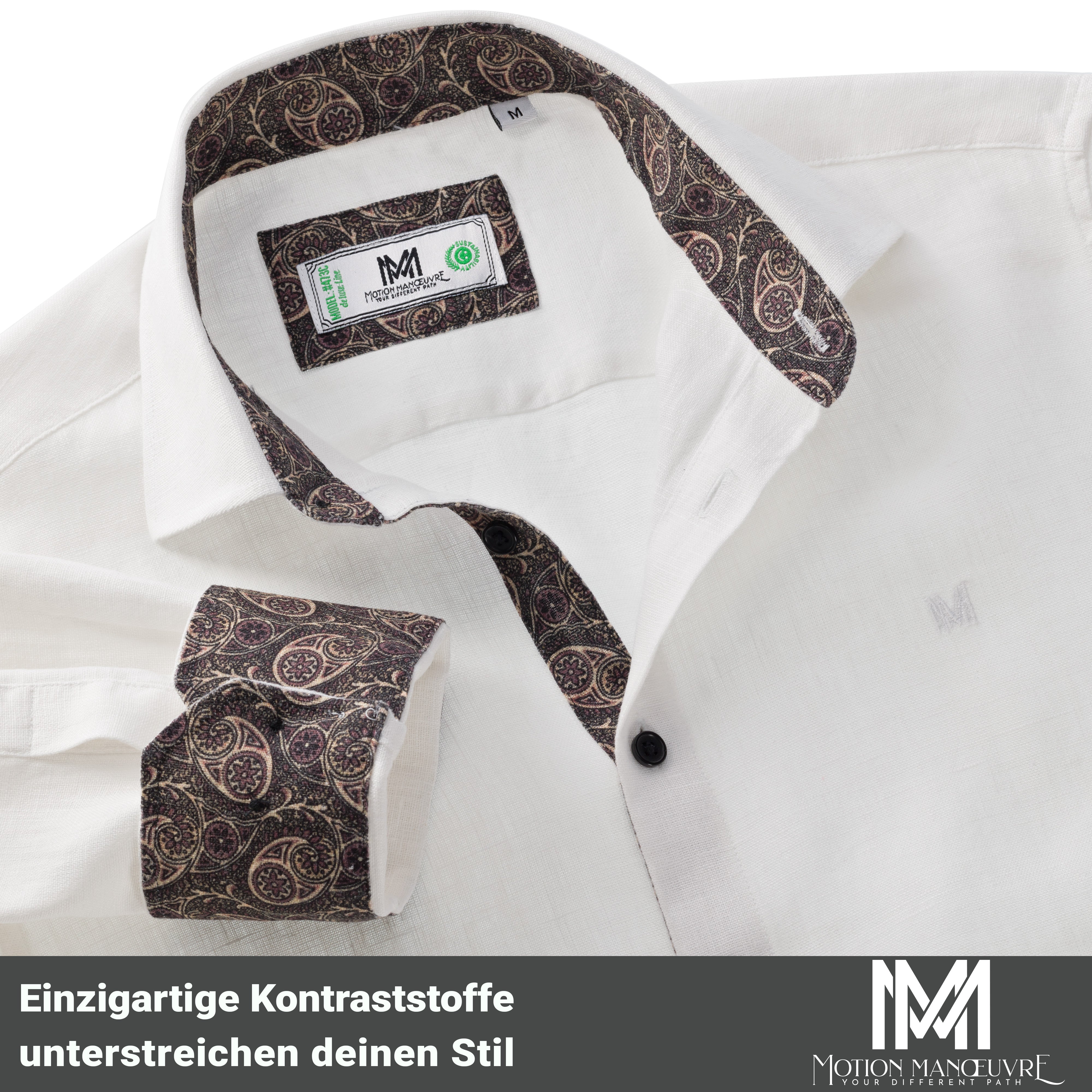 Exklusive Ultimate-Bio-Leinenhemd in starlight weiß