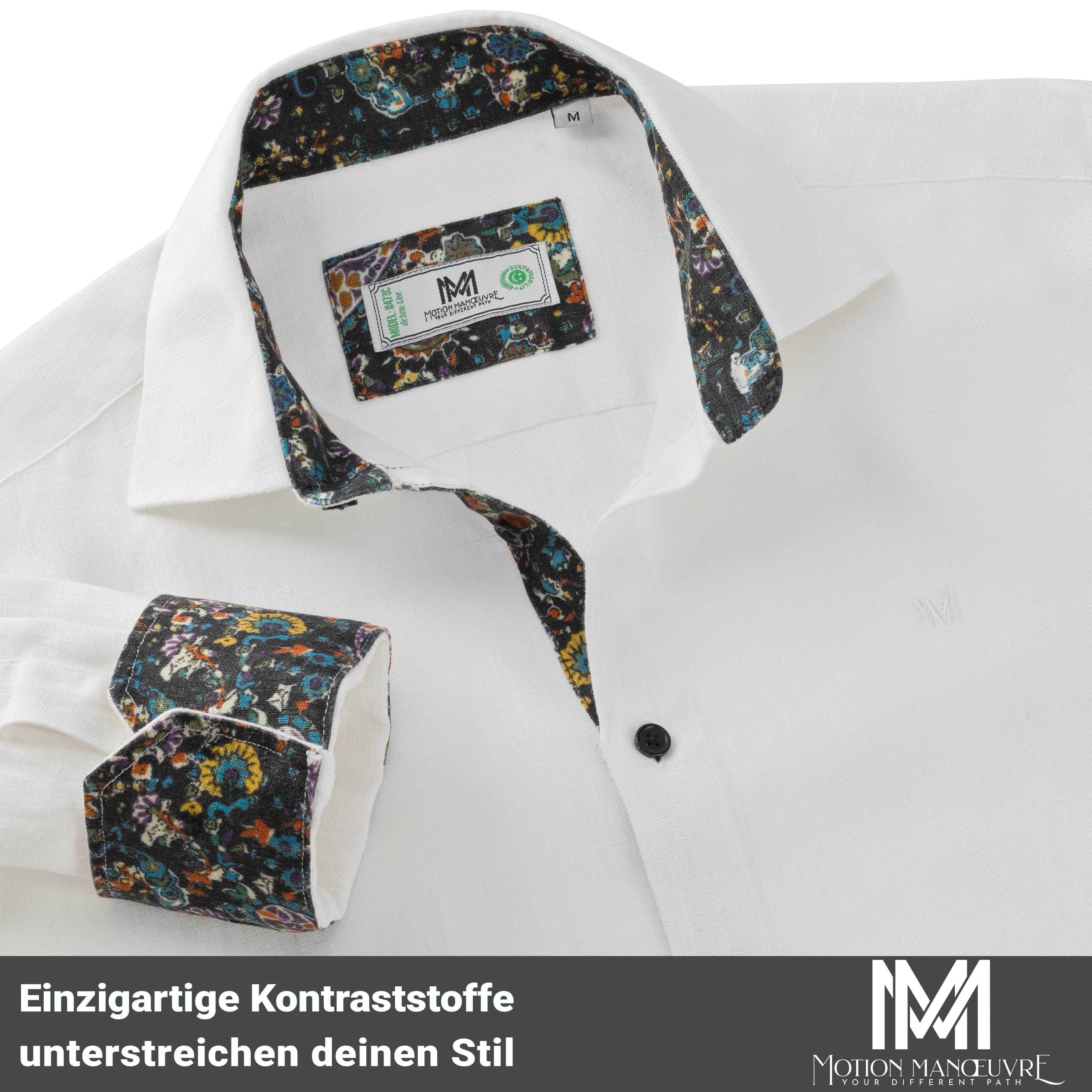 Exklusive Ultimate-Bio-Leinenhemd in starlight weiß