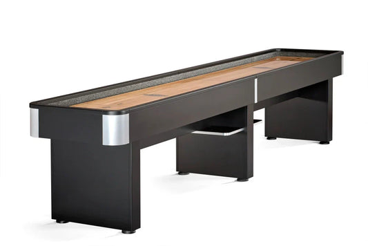 Brunswick Delray II 12' Matte Black Shuffleboard Table — Shuffleboard Tables