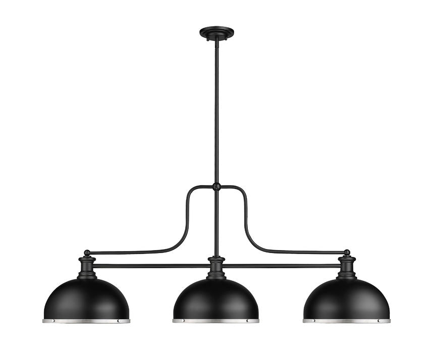 Z-Lite Melange Matte Black with Brushed Nickel Accents — Game Room Furniture