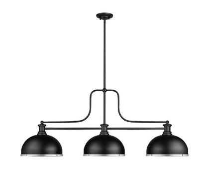 Z-Lite Melange Matte Black with Brushed Nickel Accents — Game Room Furniture