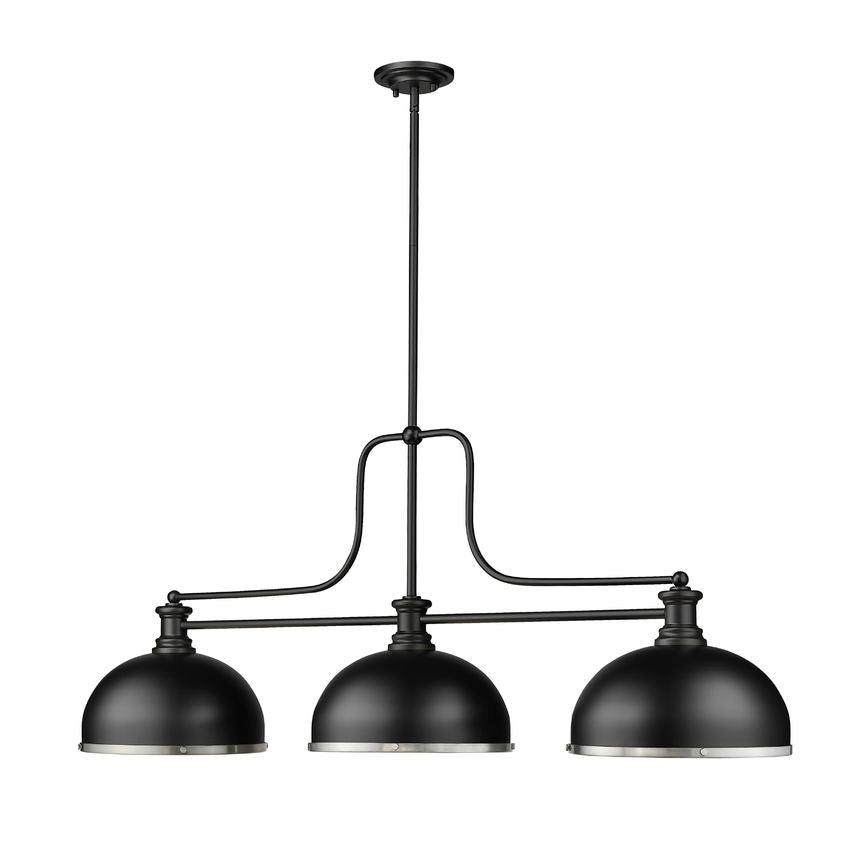 Z-Lite Melange Matte Black with Brushed Nickel Accents — image 3
