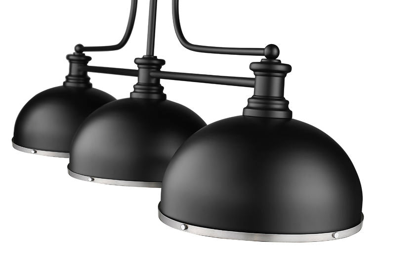 Z-Lite Melange Matte Black with Brushed Nickel Accents — image 5