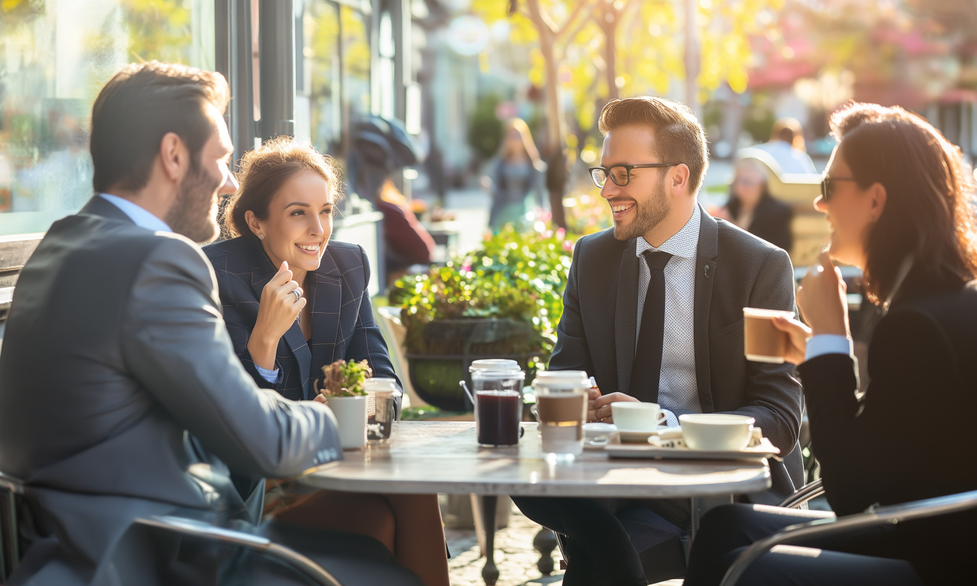 Manager-Kaffeepause im Business District