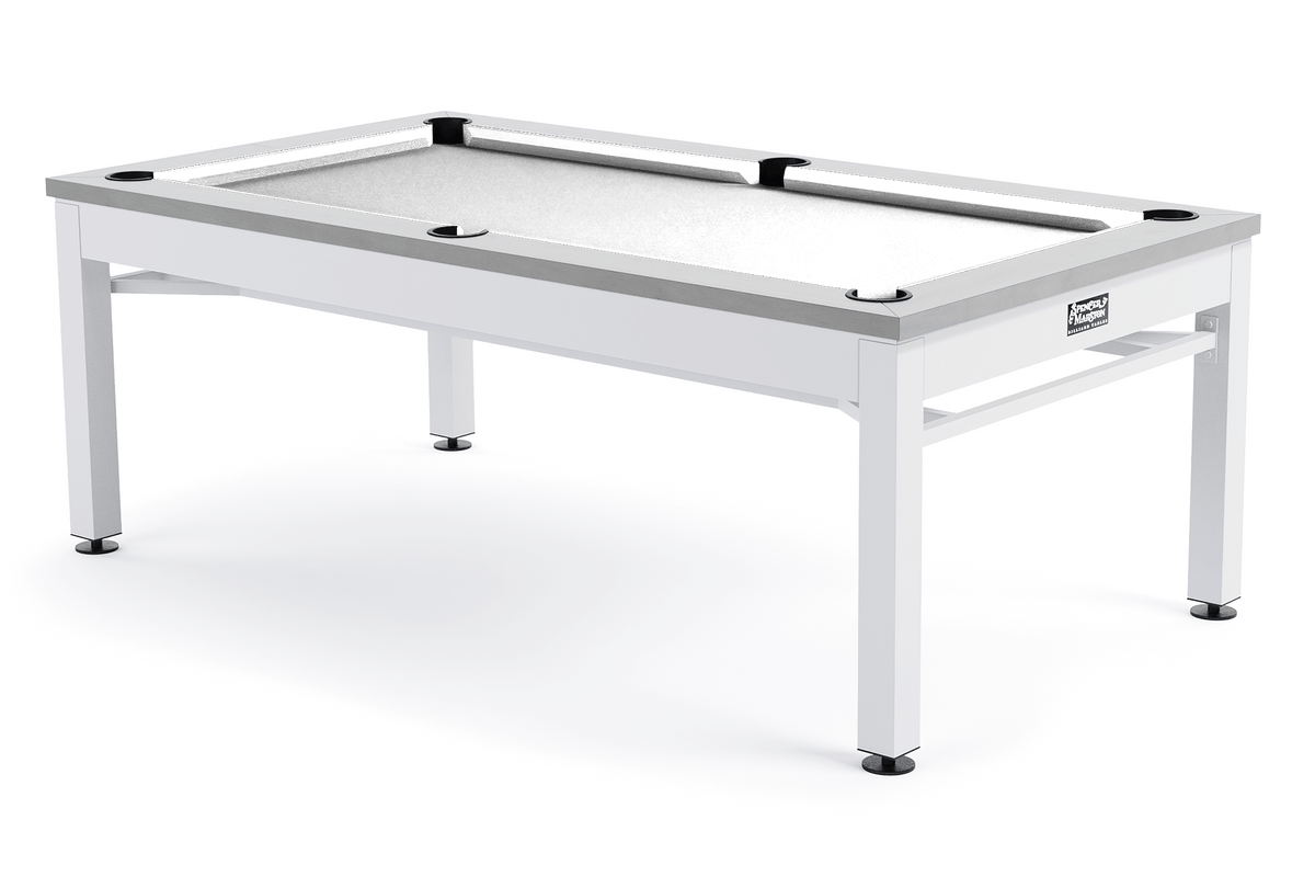 Spencer Marston Nantucket 3 in 1 Outdoor Dining, Ping Pong, and Pool Table — Table Tennis