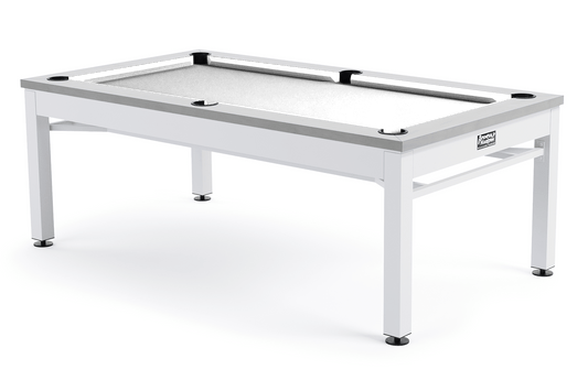 Spencer Marston Nantucket 3 in 1 Outdoor Dining, Ping Pong, and Pool Table — Table Tennis
