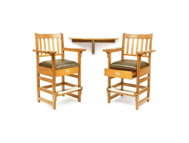 Spencer Marston Half-Moon Deluxe Plus Table and 2-Chair Set — image 4