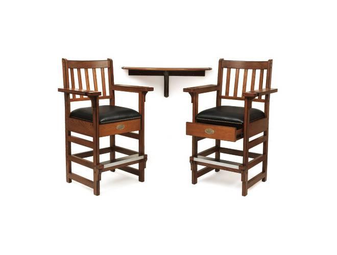 Spencer Marston Half-Moon Deluxe Plus Table and 2-Chair Set — Game Room Furniture